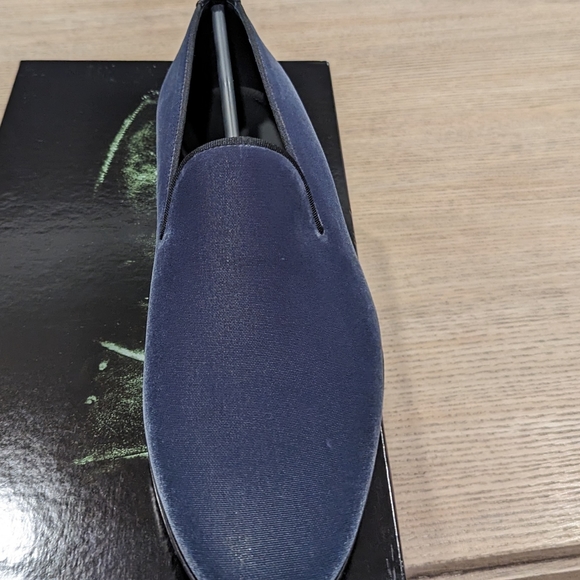 Mens Magnanni "Diddy" Velvet Loafers Gray 🔥🔥🔥 - Picture 2 of 6